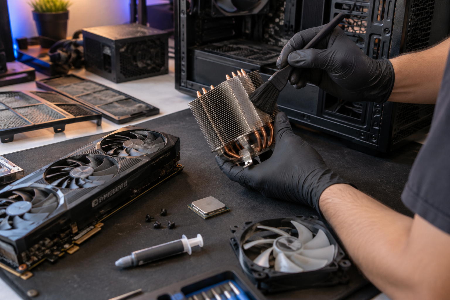 Limpeza de PC gamer e troca de pasta térmica em BH: o que entra no serviço