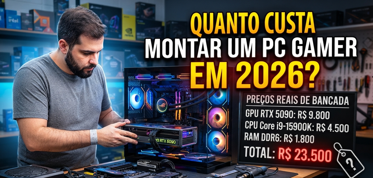 Quanto custa montar um PC gamer em 2026? Preços reais de bancada
