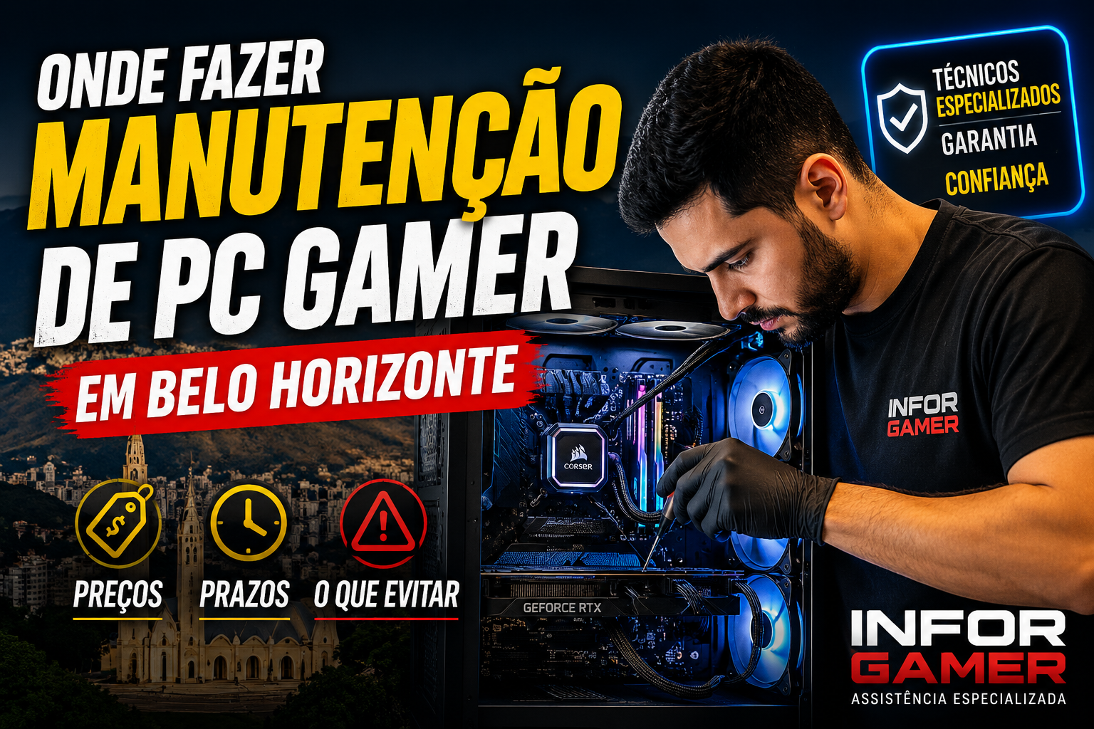 Onde fazer manutenção de PC gamer em Belo Horizonte: preços, prazos e o que evitar