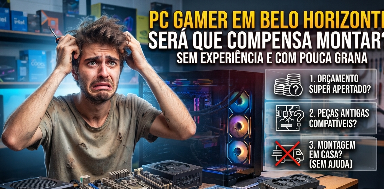 Montar PC gamer em Belo Horizonte: como funciona do orçamento à entrega