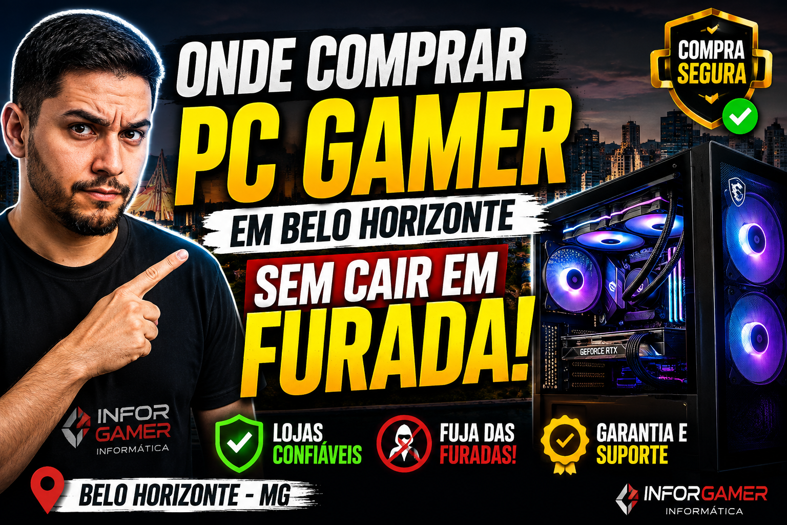 Onde comprar PC gamer em Belo Horizonte sem cair em furada
